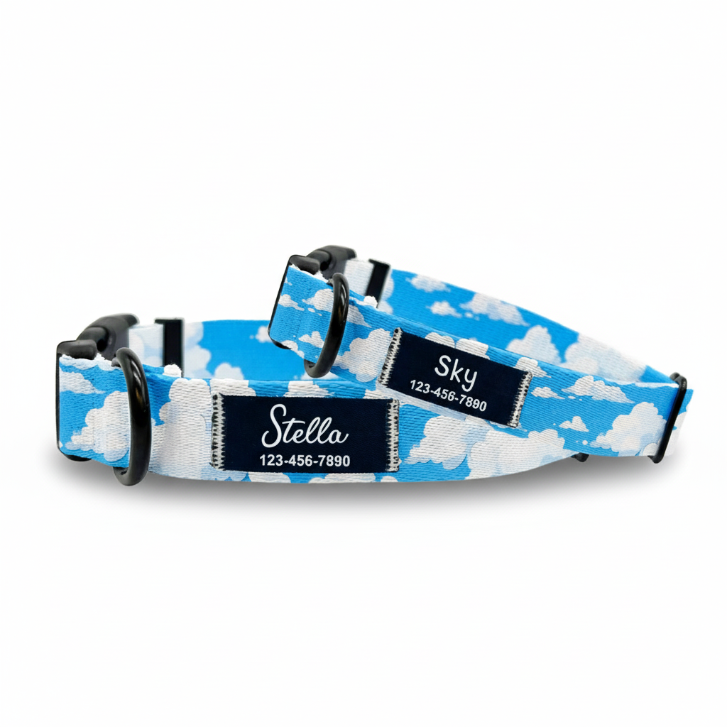 Blue Cloud Dog Collar