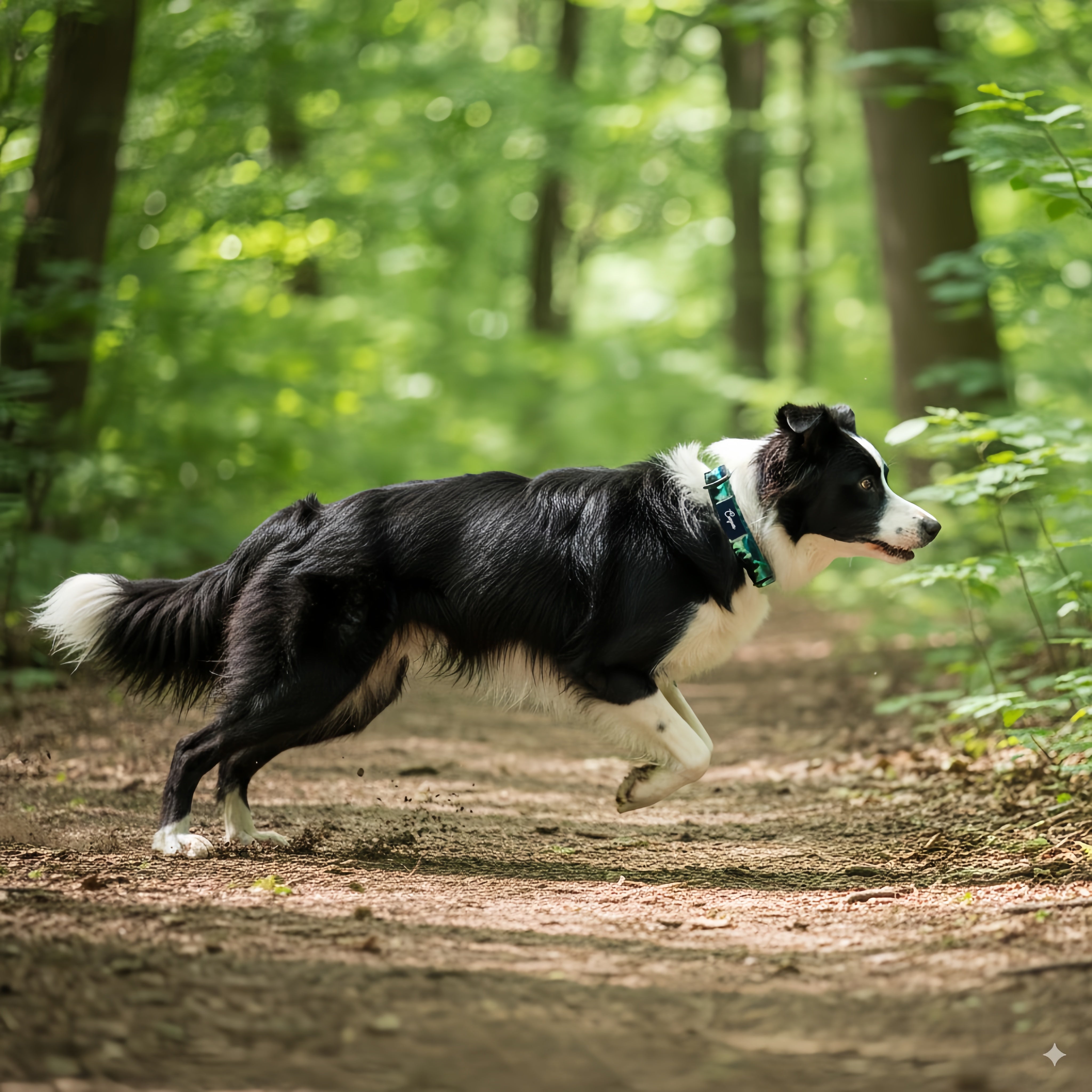 green forest dog collar