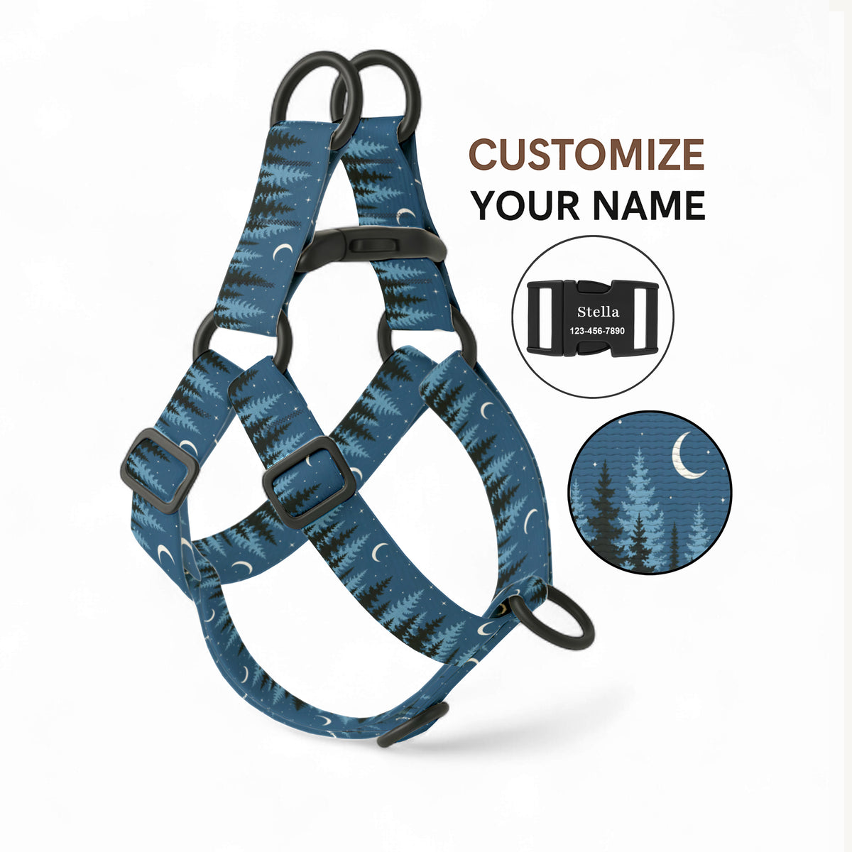 Moon Forest Step-In Dog Harness