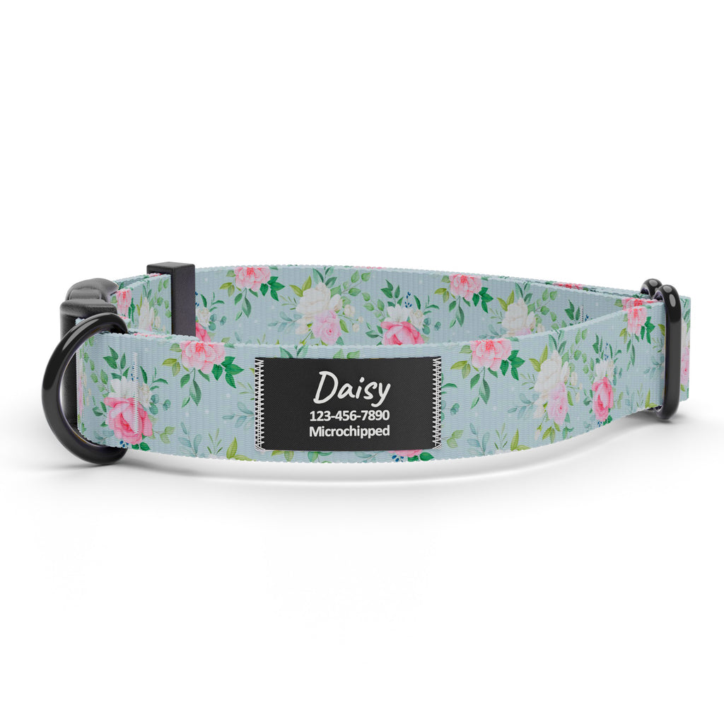 Blue Rose Dog Collar
