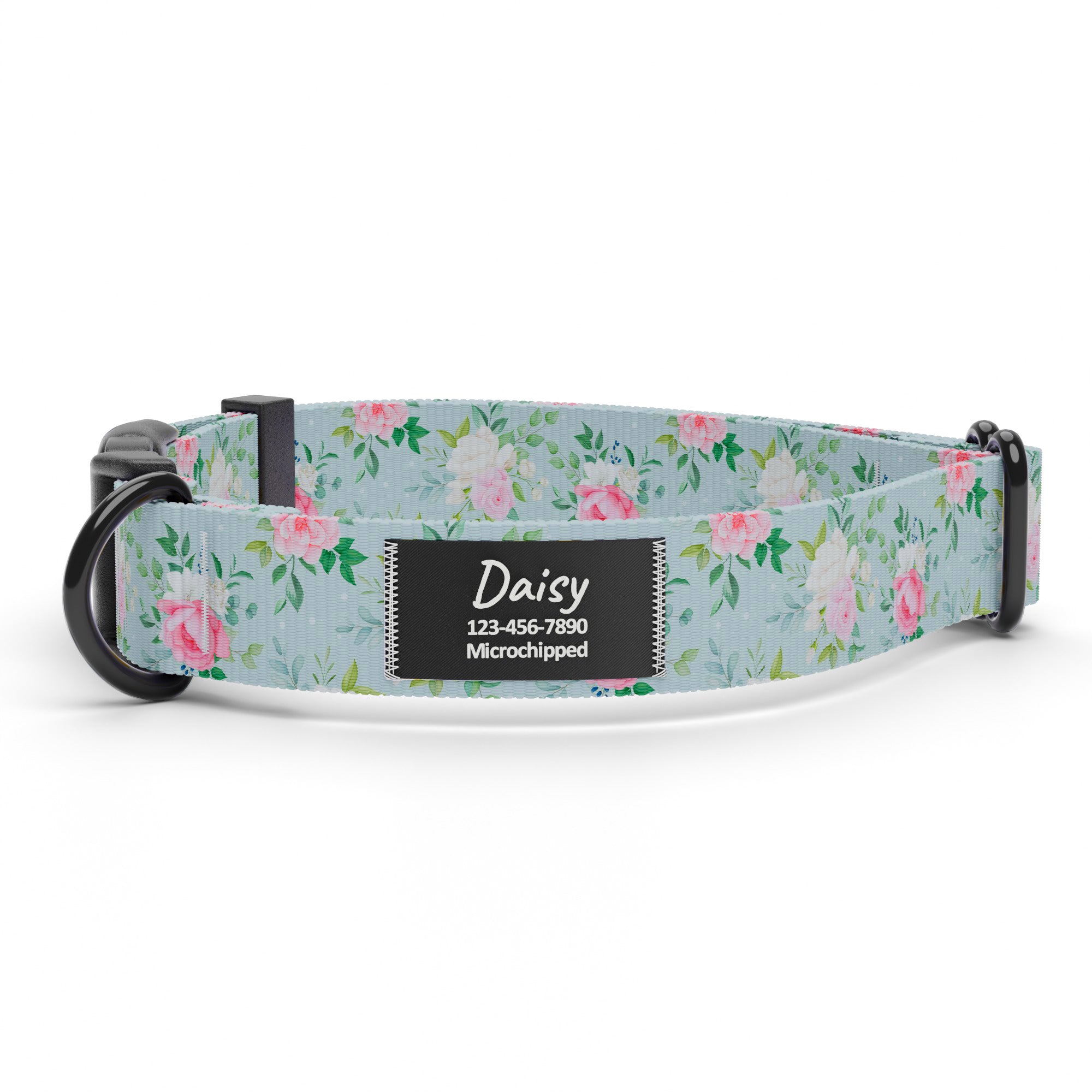 Blue Rose Dog Collar