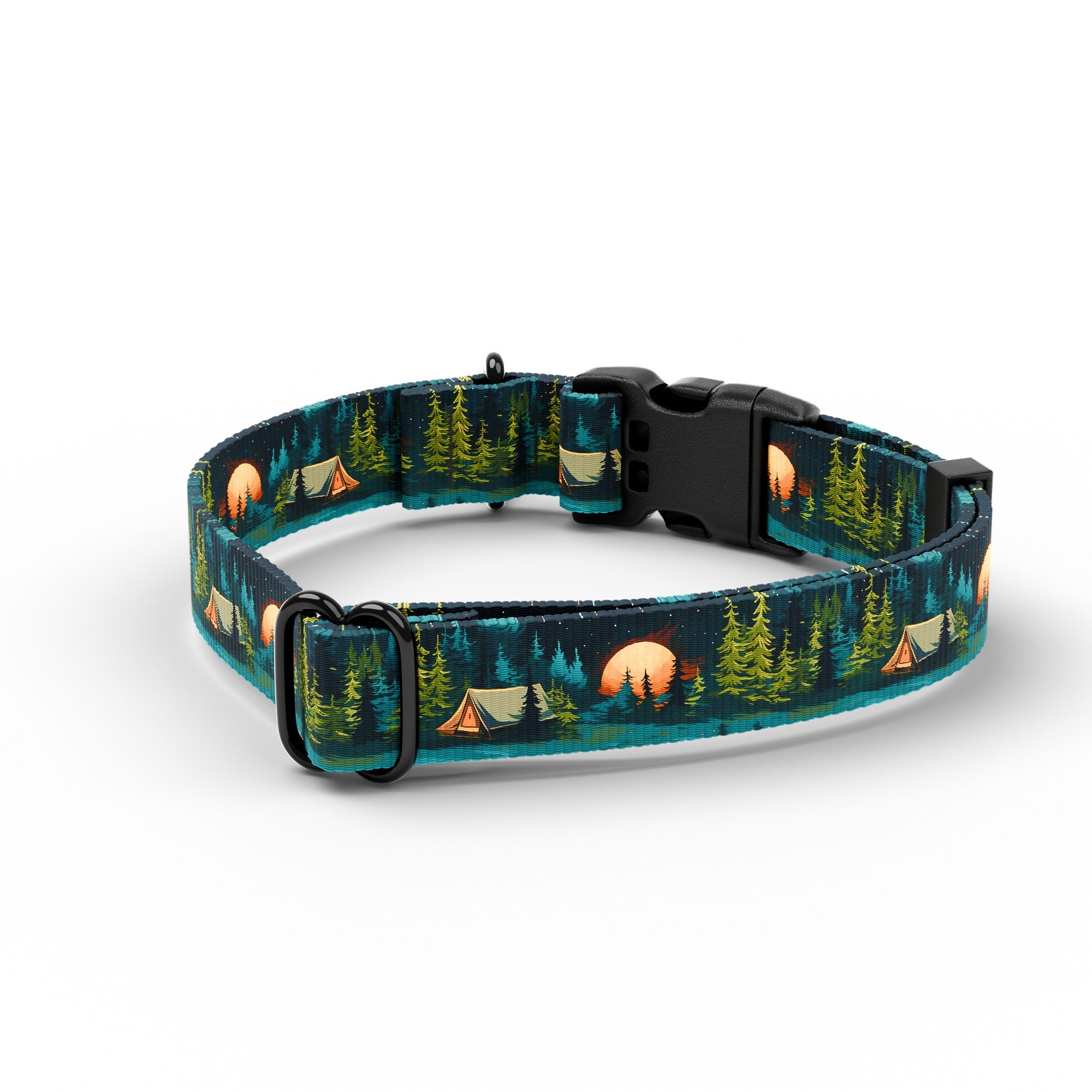 Moonlit Camp  Dog Collar