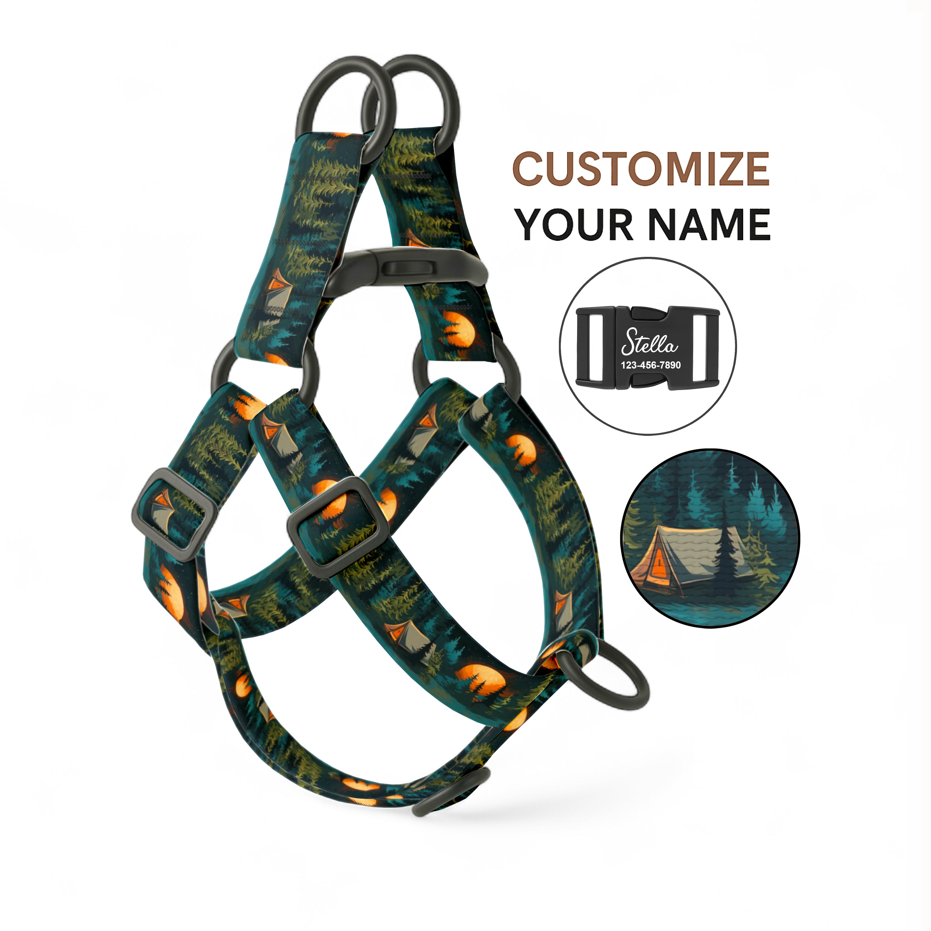 Moonlit Camp Step-In Dog Harness