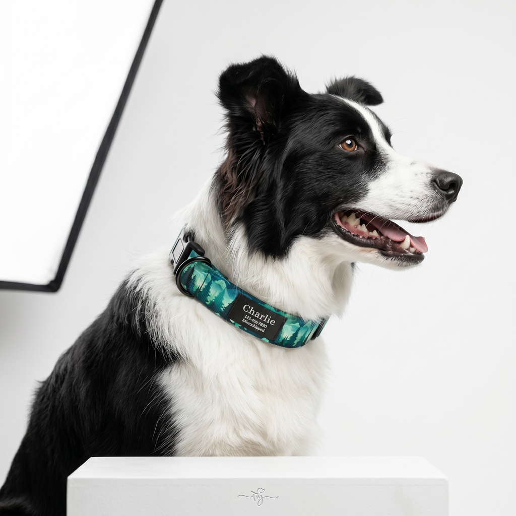 Green Forest Dog Collar