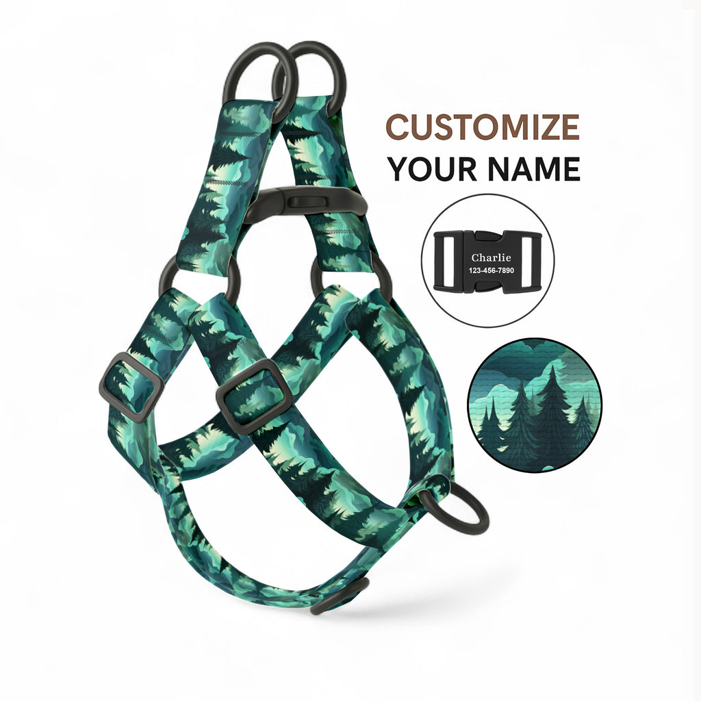 Green Forest Dog Harness