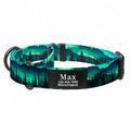 Green Northern Lights Martingale Dog Collar