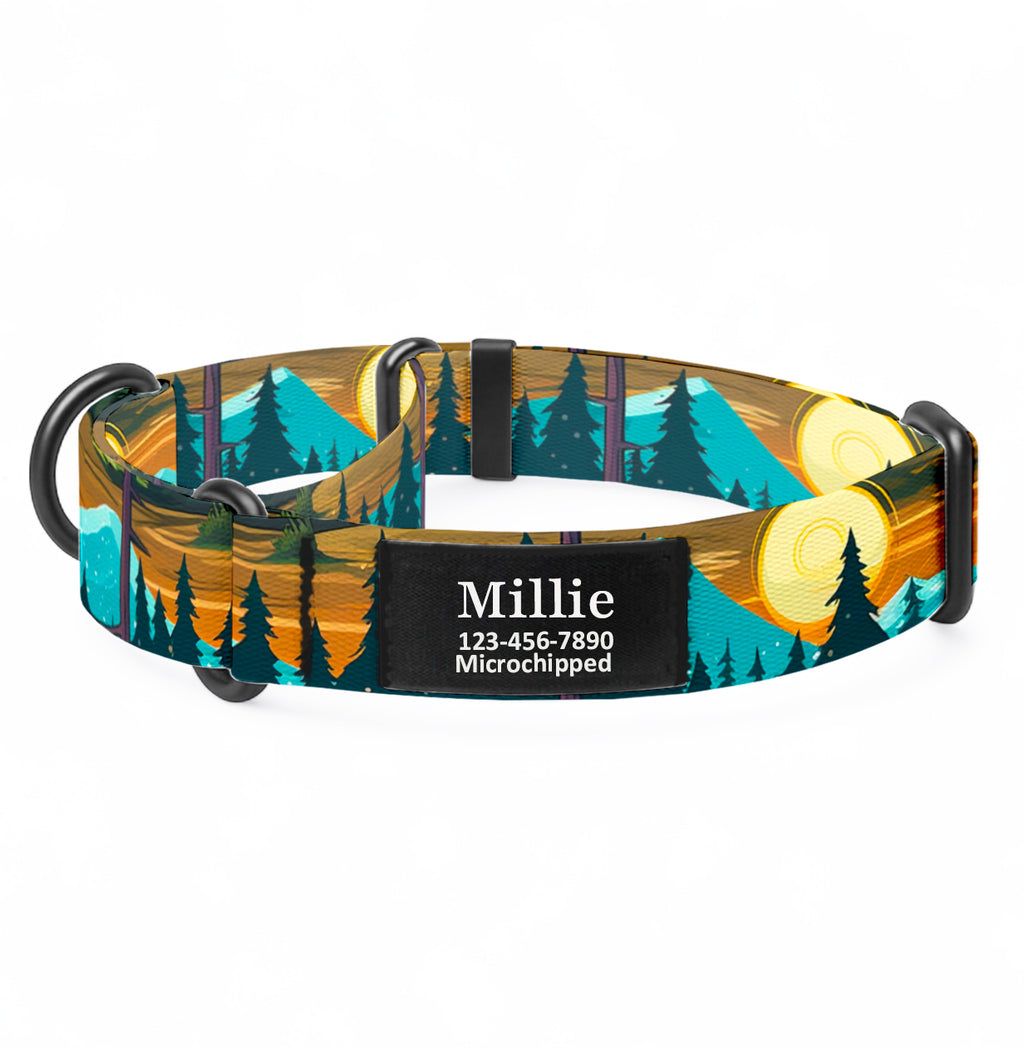 Mountain Sunset Martingale Dog Collar