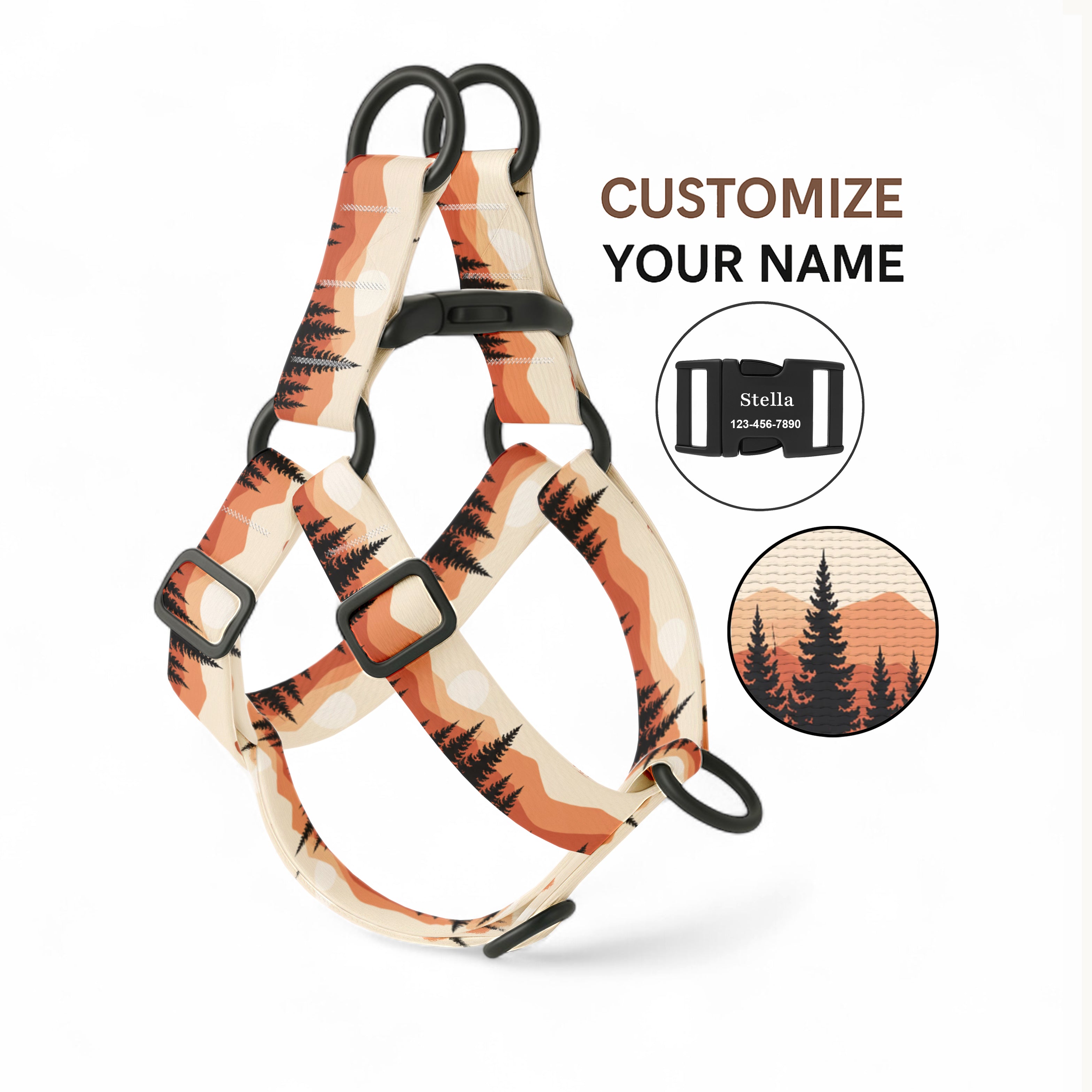 Sunset Mountain Step-In Dog Harness