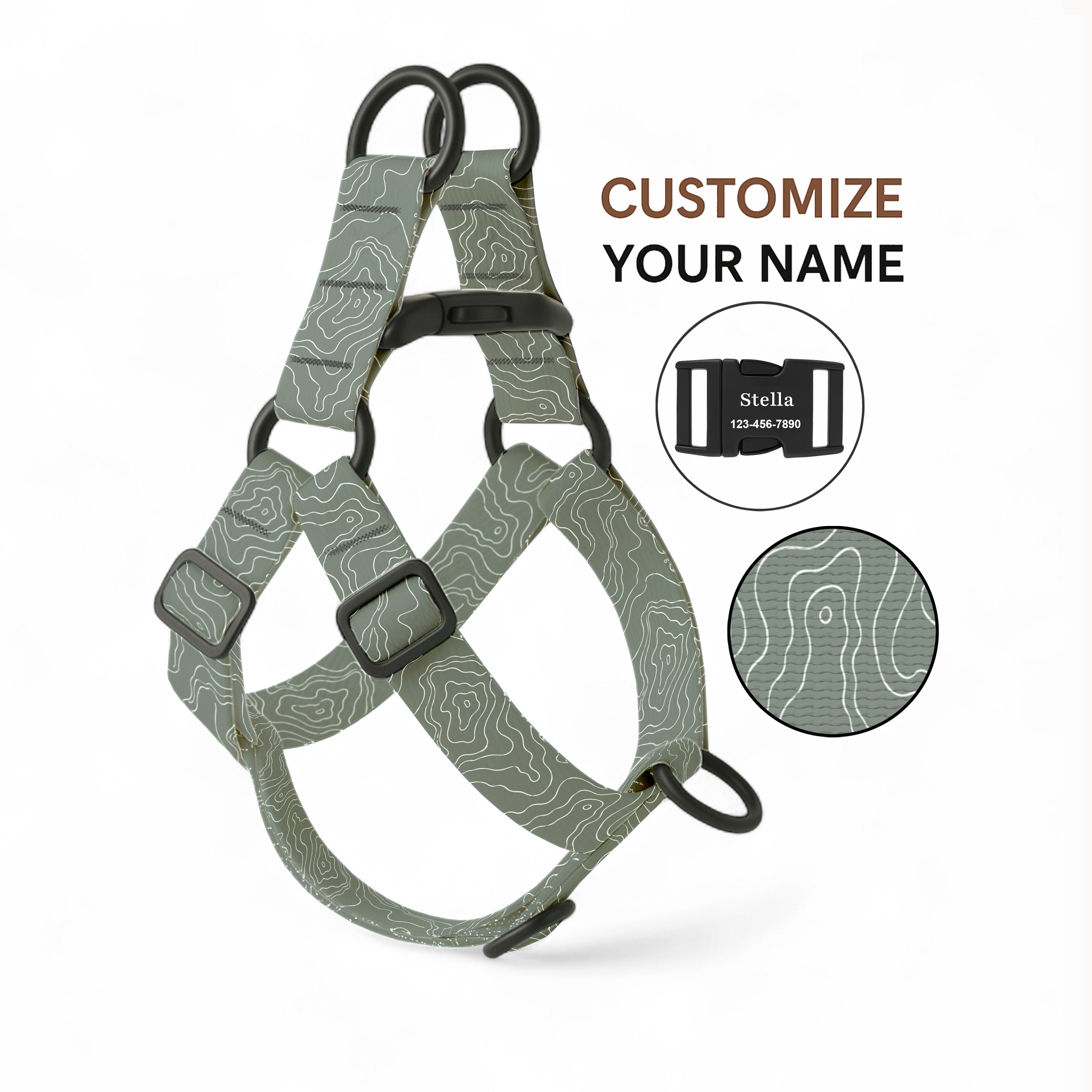 Topographic Step-In Dog Harness