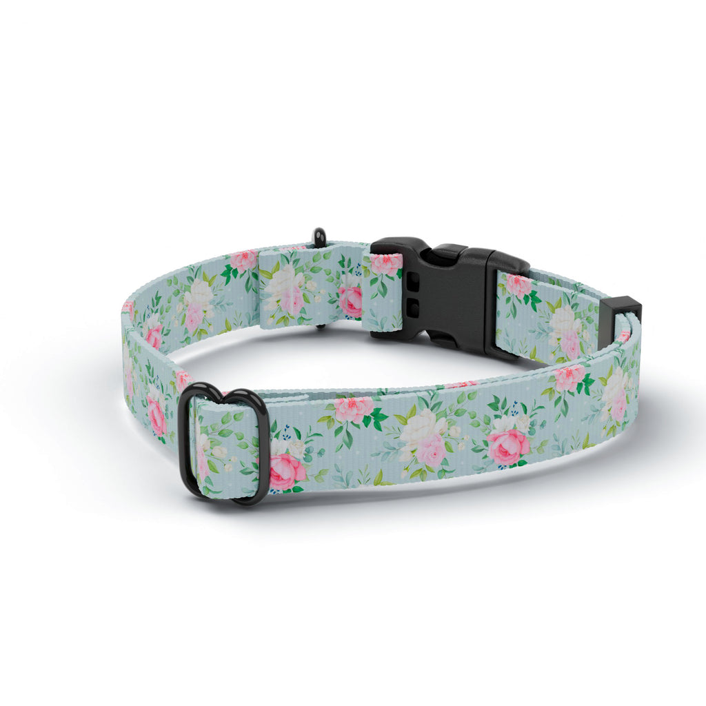 Blue Rose Dog Collar