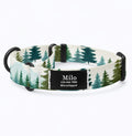 Pine forest martingale dog collar with name patch