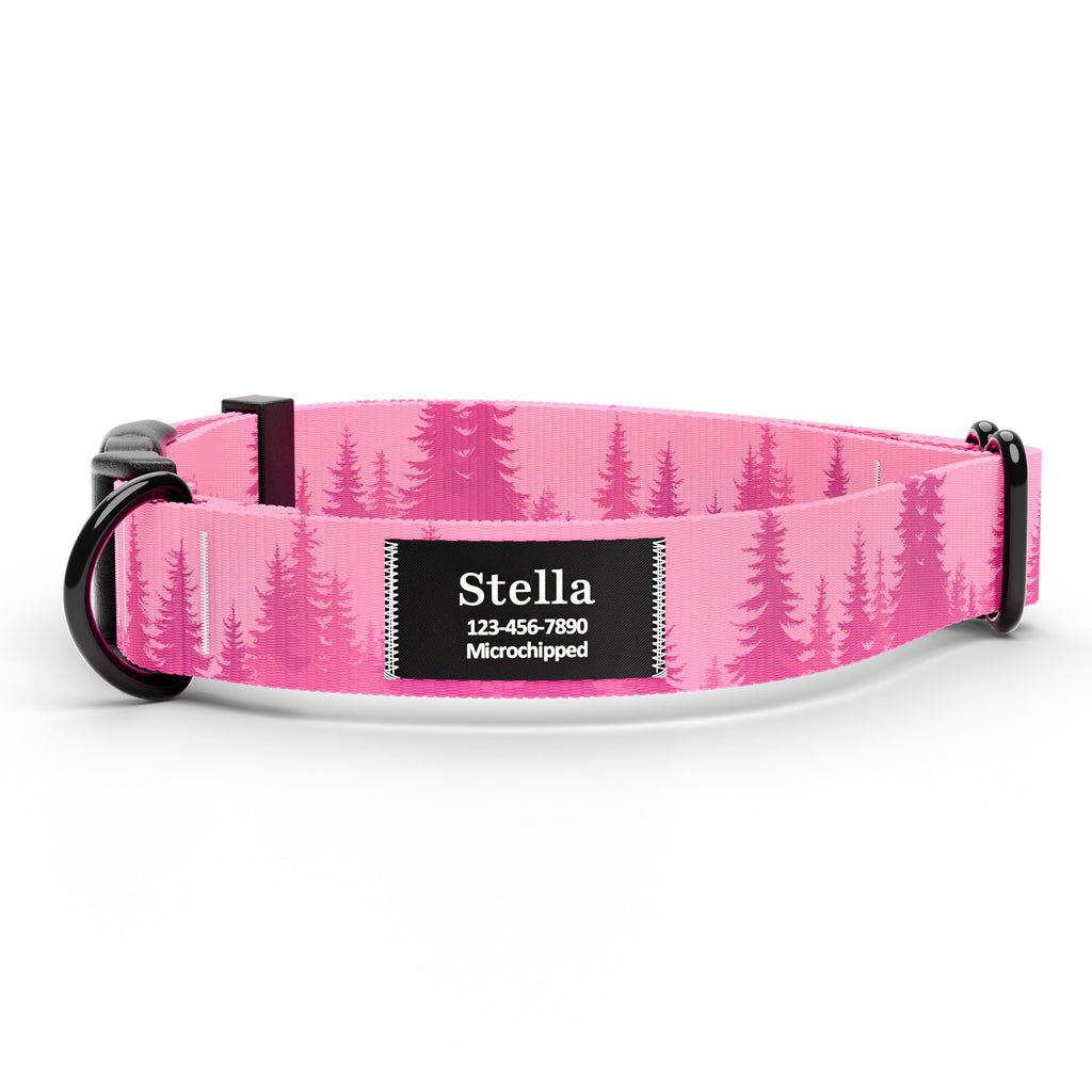 Pink Forest Dog Collar