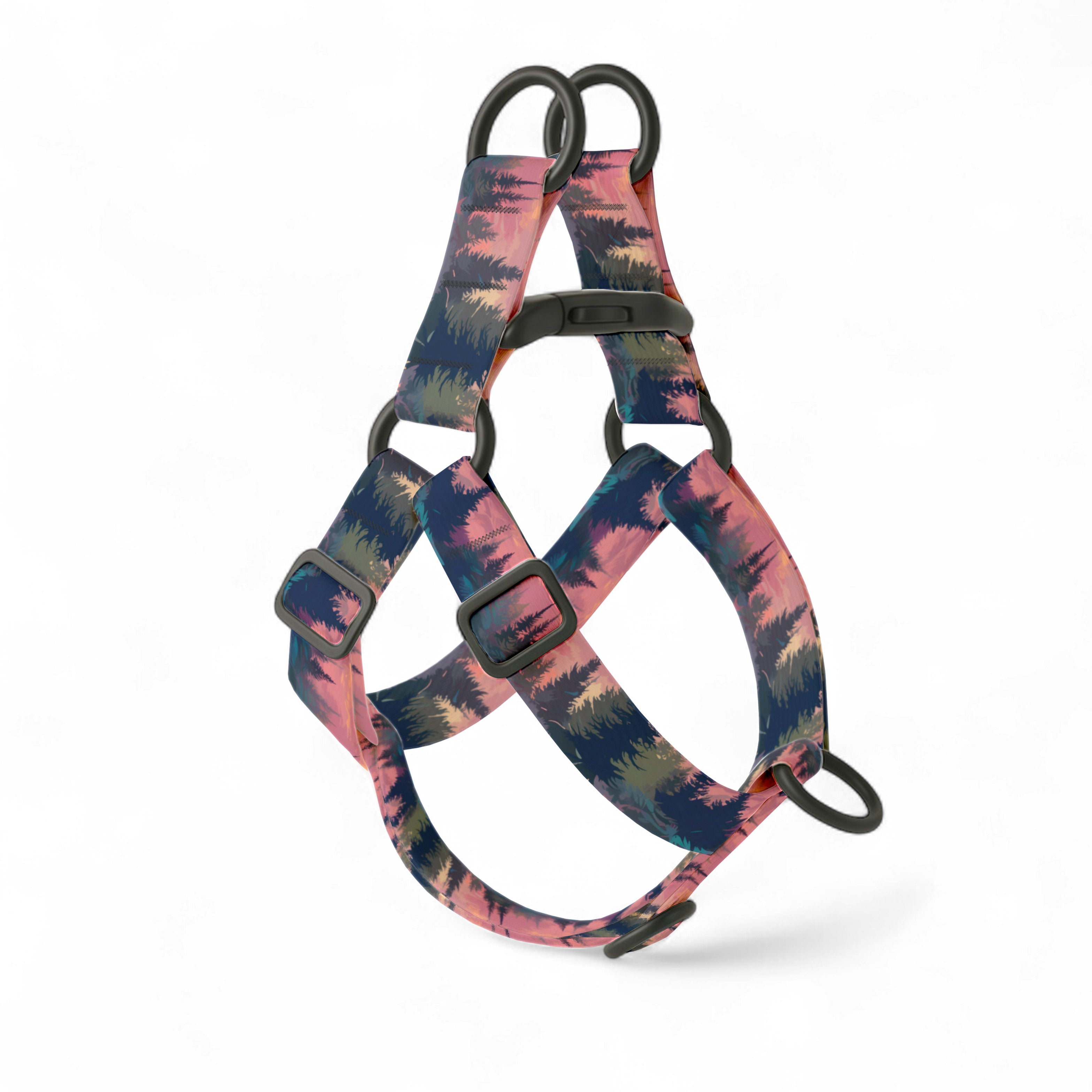 Pink Forest Step-In Dog Harness