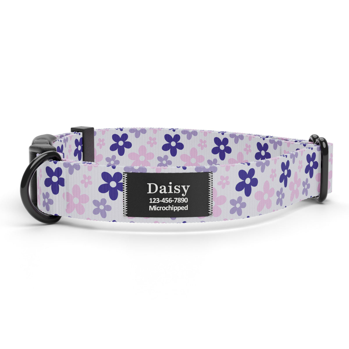 Purple Daisy Dog Collar
