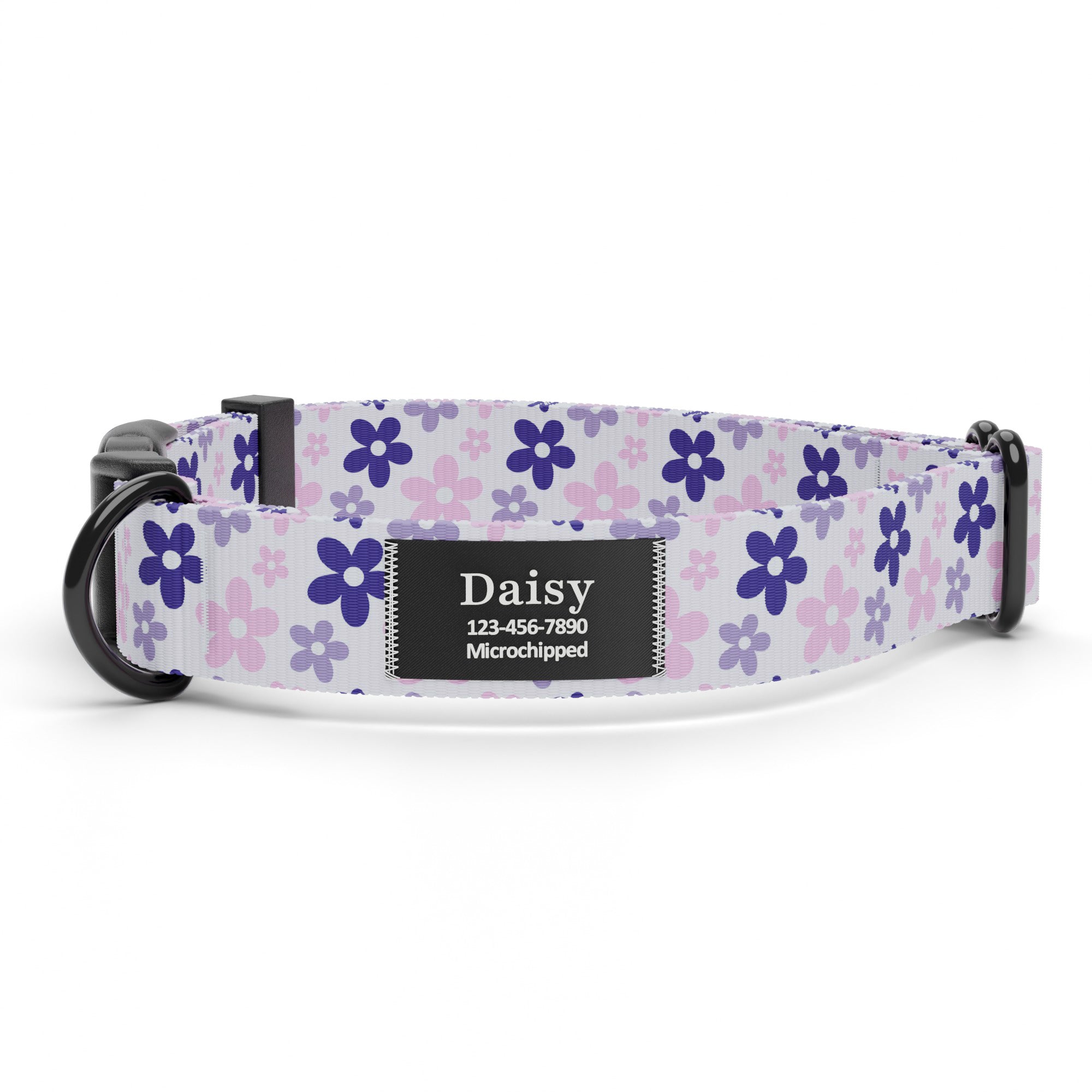 Purple Daisy Dog Collar