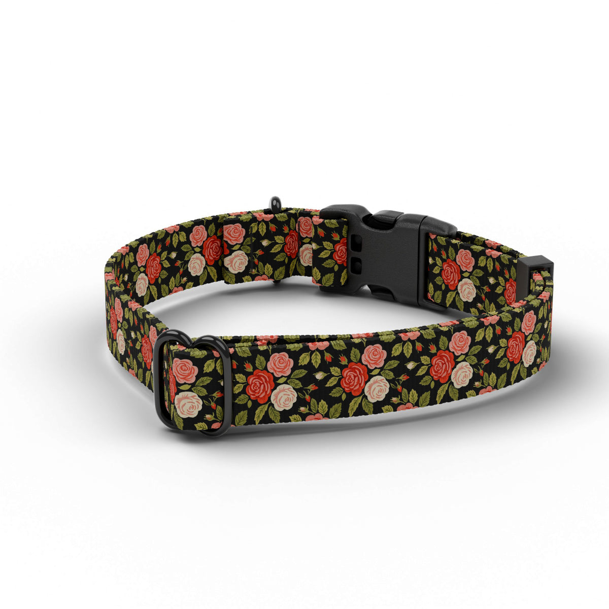 Black Rose Dog Collar