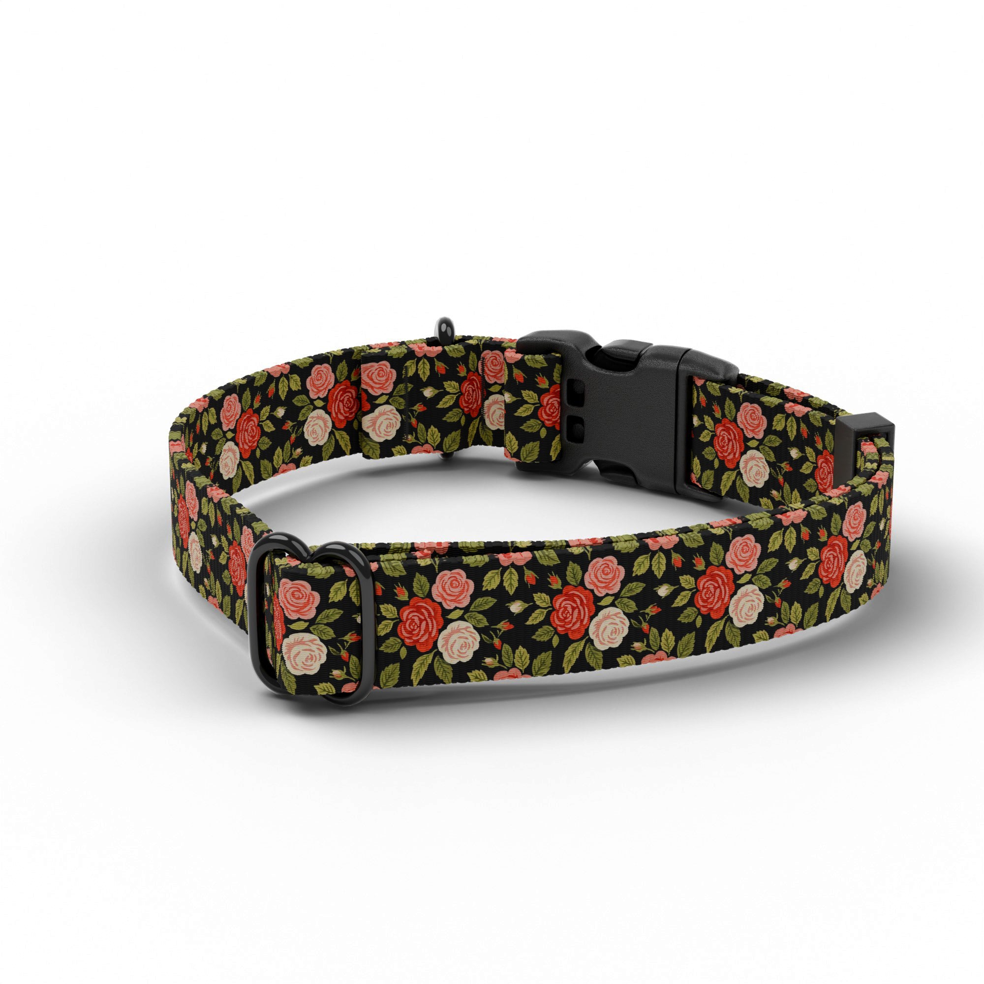 Black Rose Dog Collar
