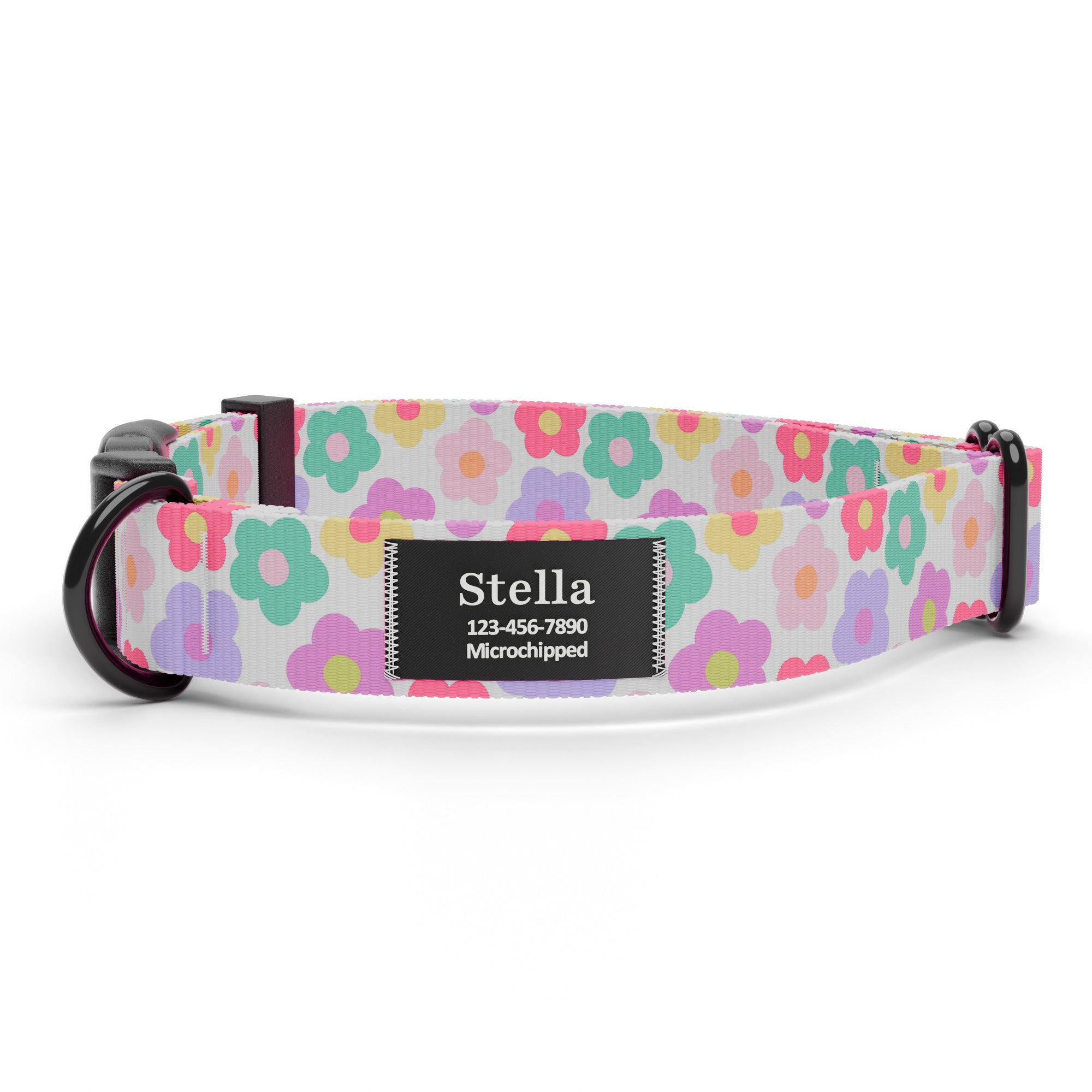 Retro Flower Dog Collar