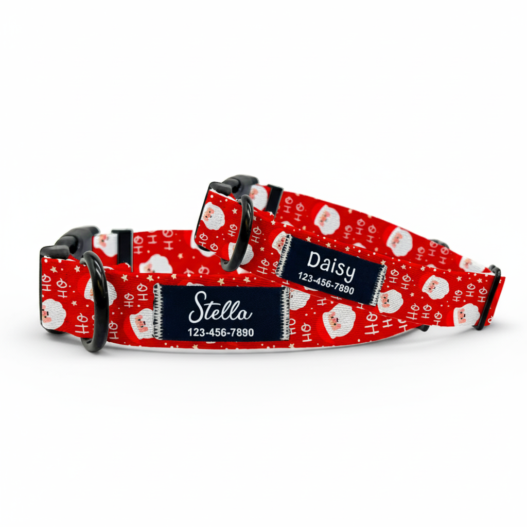 Nylon Dog Collar -Santa Claus Dog Collar