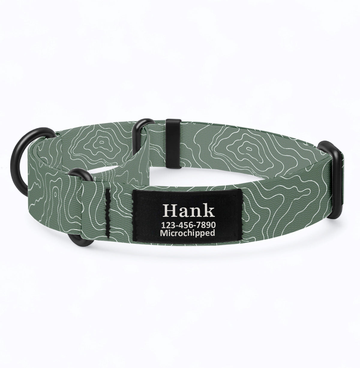 Topographic Martingale Dog Collar