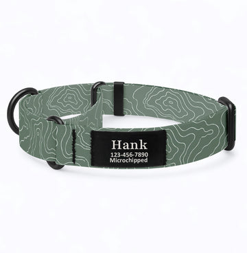 Topographic Martingale Dog Collar