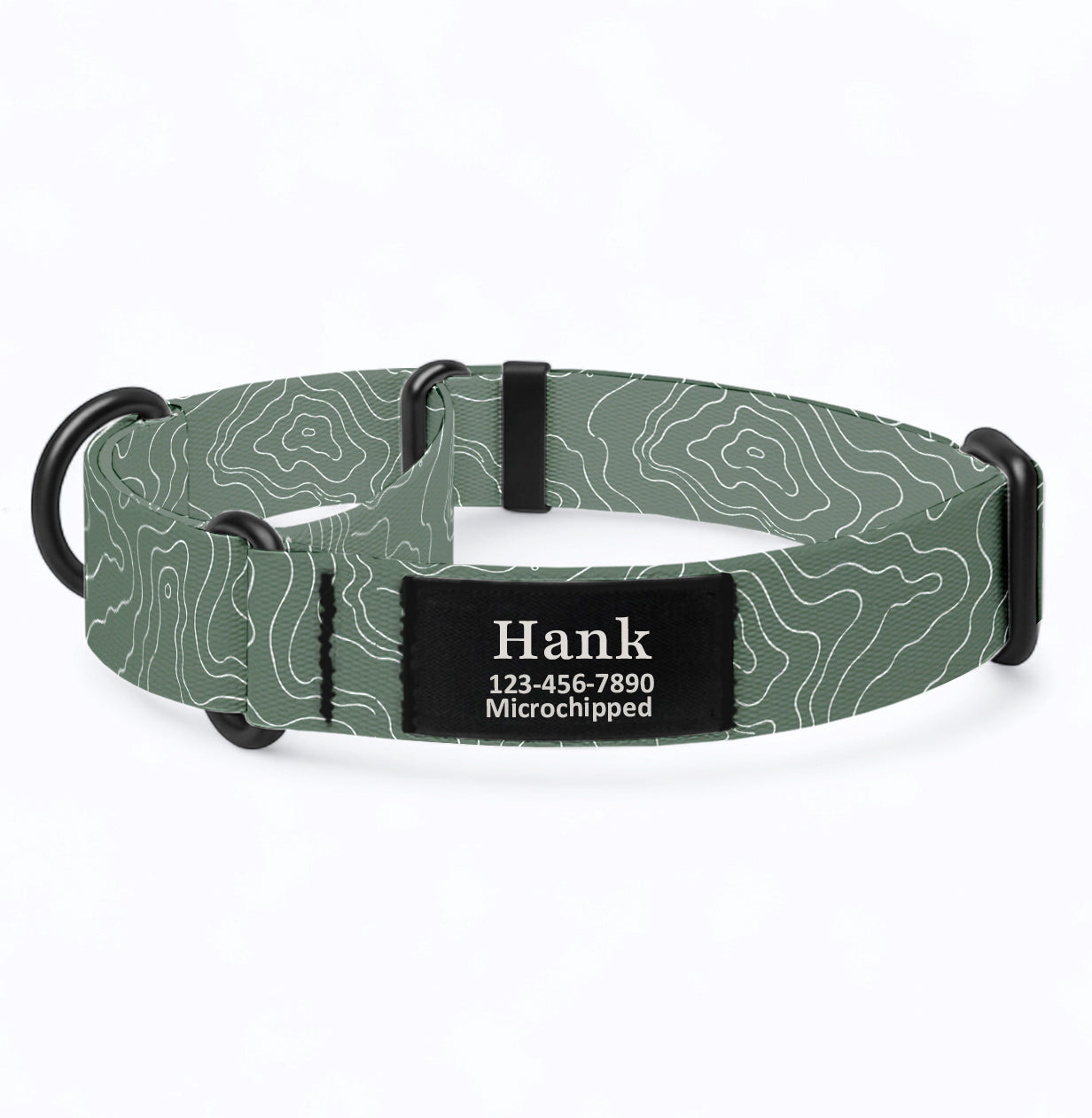 Topographic Martingale Dog Collar