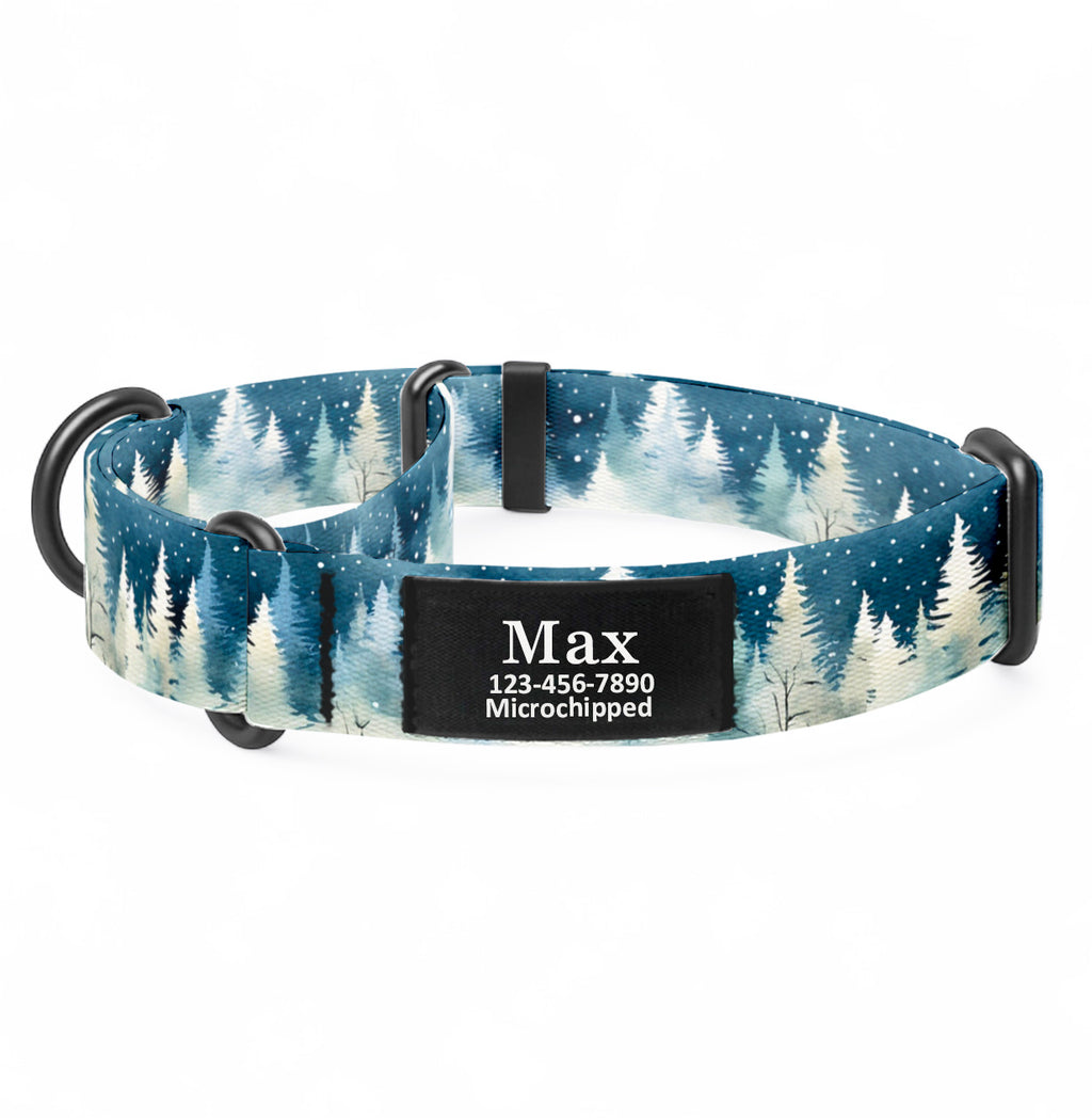 Winter Forest Martingale Dog Collar